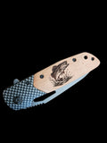 Couteau black Bass gravé personnalisé artisanal - UNIC HUNT 
